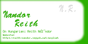 nandor reith business card